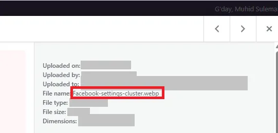 image title correction